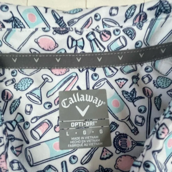 Callaway Cocktail Bartender Margarita Golf Polo Shirt Large - Picture 3 of 7